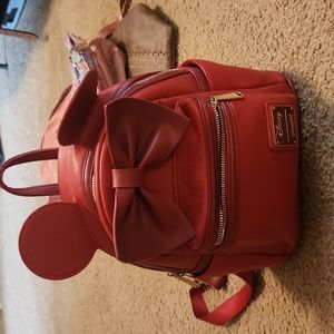 Minnie Mouse Backpack Purse Loungefly Red